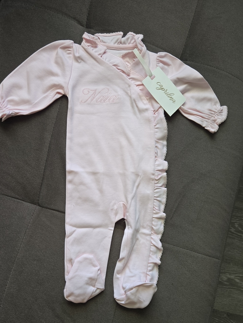 Pink Ruffle Footed One-Piece for Babies